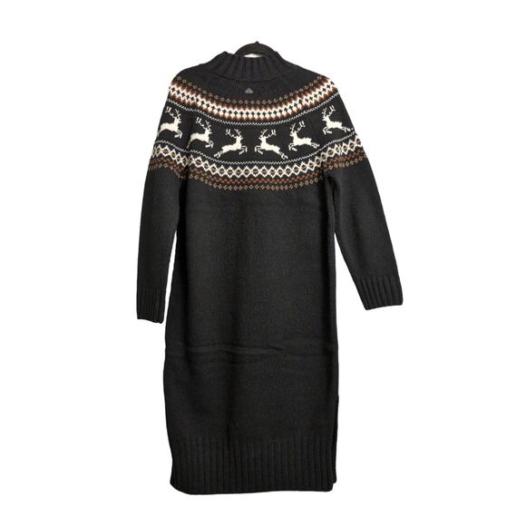 Barbour Kingsbury Knitted Sweater Dress Black Shift Long Sleeve Turtleneck 6 New - Picture 5 of 13